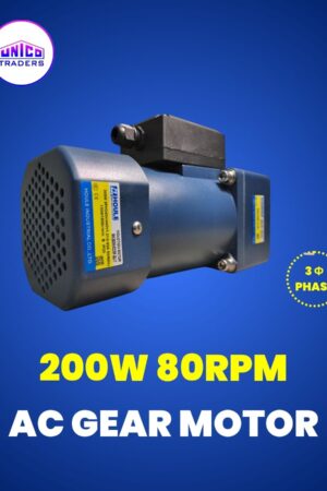 AC Gear Motor 200WATT 80RPM 3PHASE