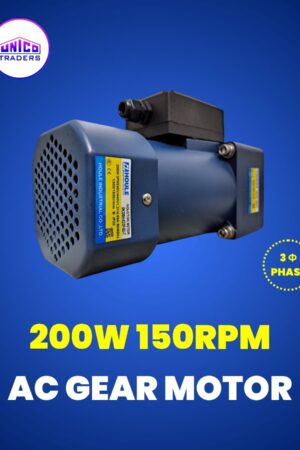 AC Gear Motor 200WATT 150RPM 3PHASE