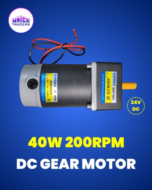 DC Gear Motor 40WATT 200RPM [24V DC]