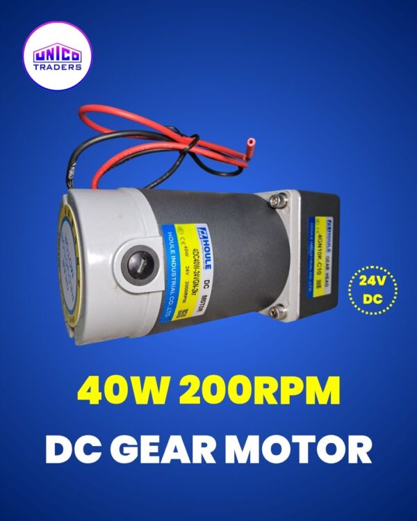 DC Gear Motor 40WATT 200RPM [24V DC]