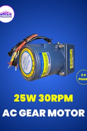 AC GEAR MOTOR 25WATT 30RPM 3PHASE