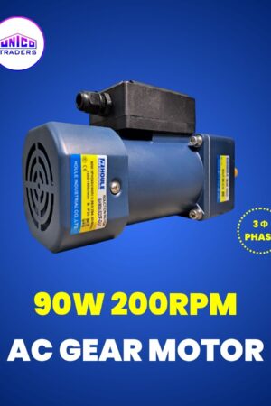 AC Gear Motor 90WATT 200RPM 3PHASE