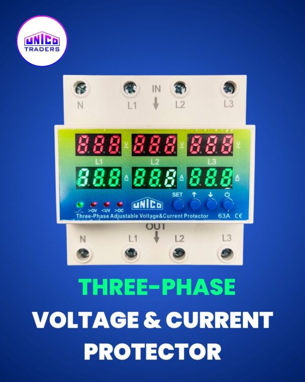 THREE PHASE VOLTAGE & CURRENT PROTECTOR