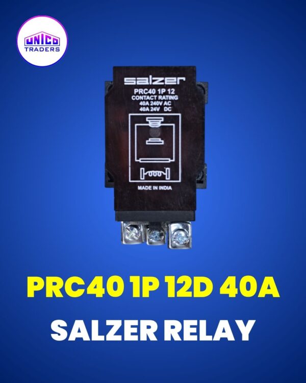 PRC40 1P 12D 40A Salzer Power Relay 12V DC Coil